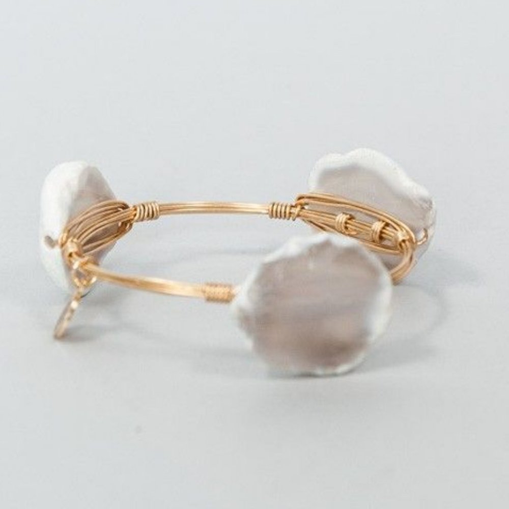 Bourbon & Bowties "White Stone Bangle"